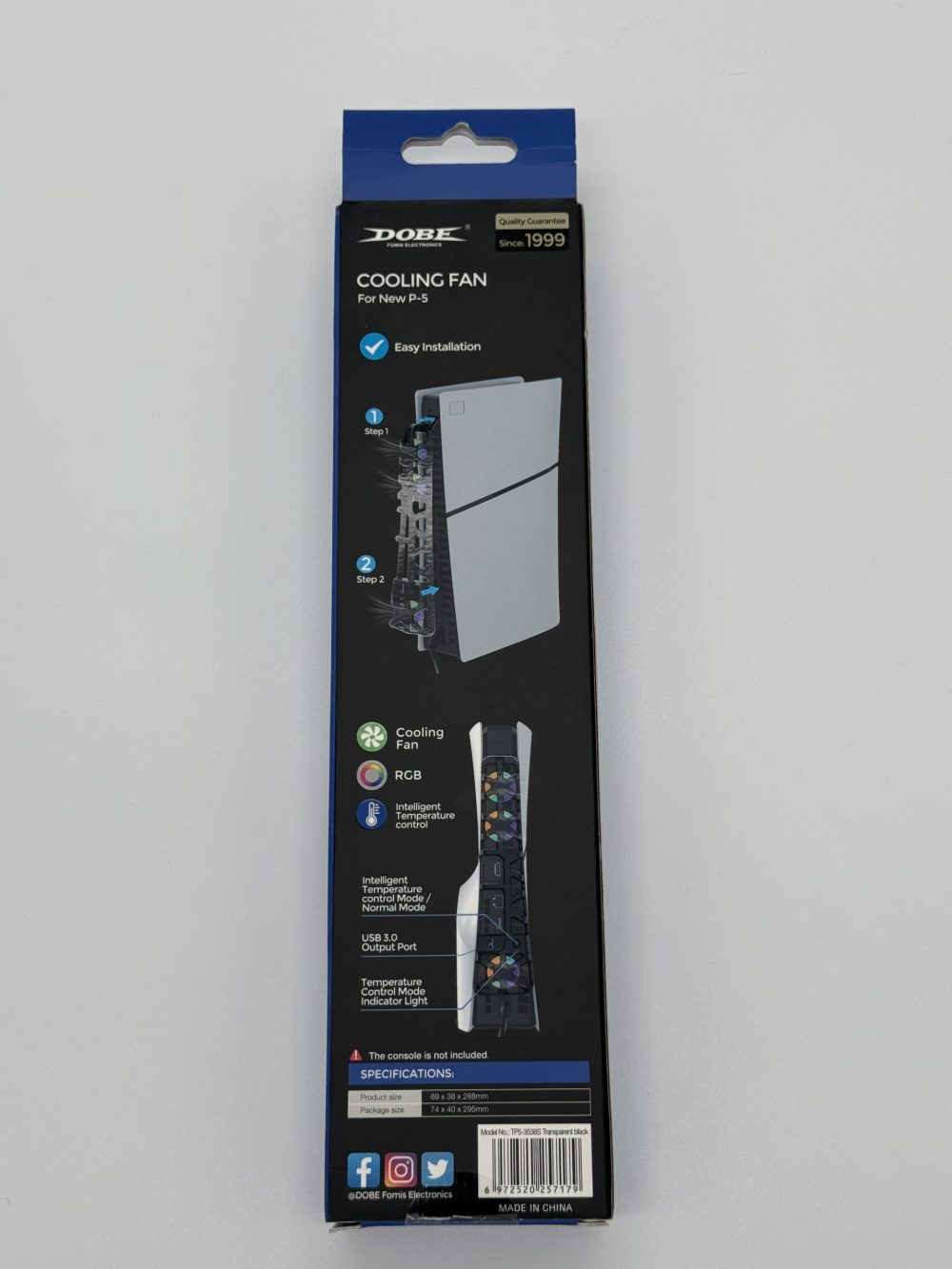 فن خنک کننده RGB مخصوص پلی استیشن 5 - Dobe - Image 2