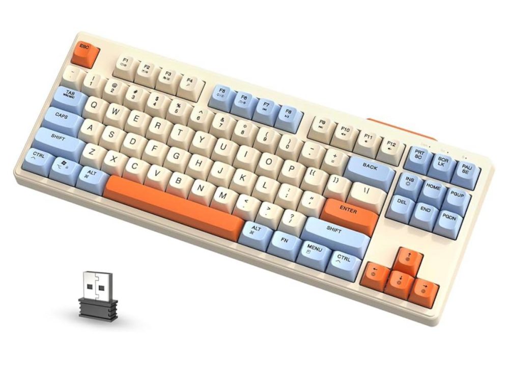 کیبورد گیمینگ RGB دار فری ولف FREEWOLF مدل KEY 87 رنگ آبی - Image 6