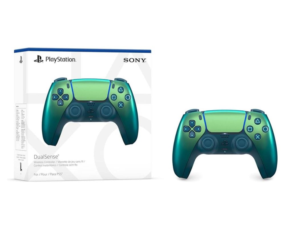 دسته PS5 سبز آبی کروم - Image 6