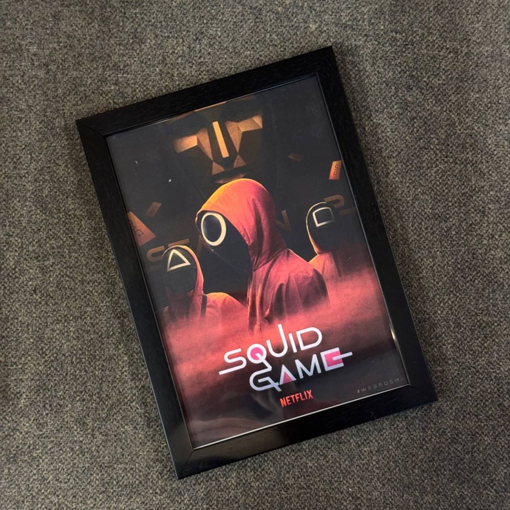 تابلو گیمینگ اسکویید گیم SQUID GAME کد D سایز A3