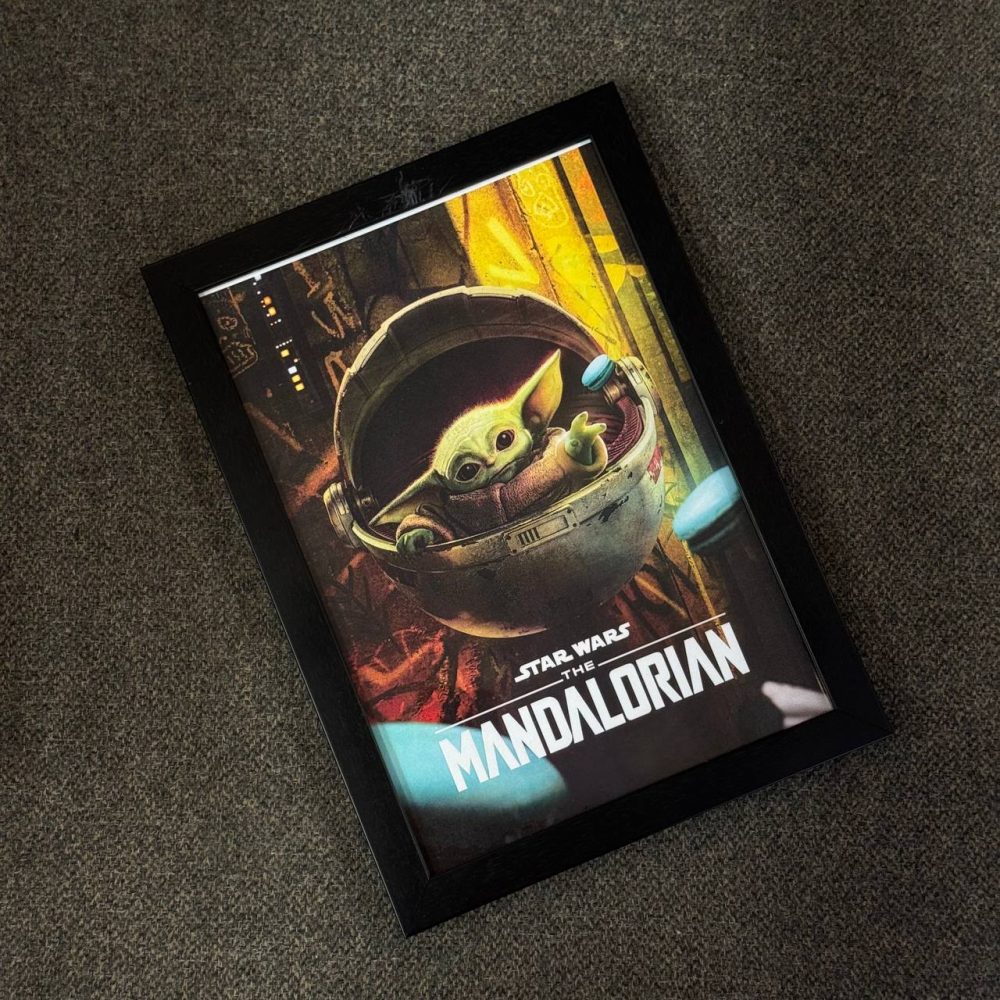 تابلو گیمینگ استاروارز بیبی یودا STAR WARS BABY YODA سایز A3