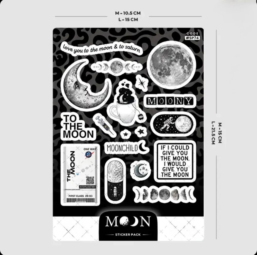 پک استیکر ماه Moon