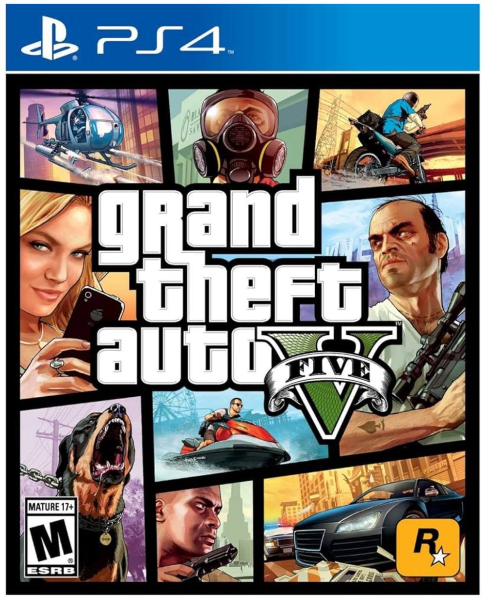 دیسک بازی GTA V برای PS4 همراه با نقشه (کارکرده)