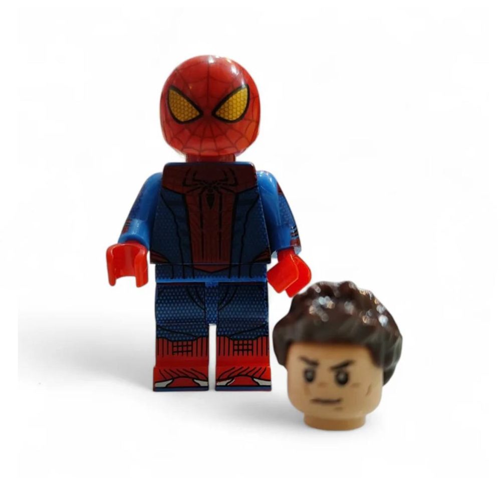 مینی فیگور لگویی اسپایدرمن ابی و قرمز همراه با ماسک و سر اضافه کد A - Image 2