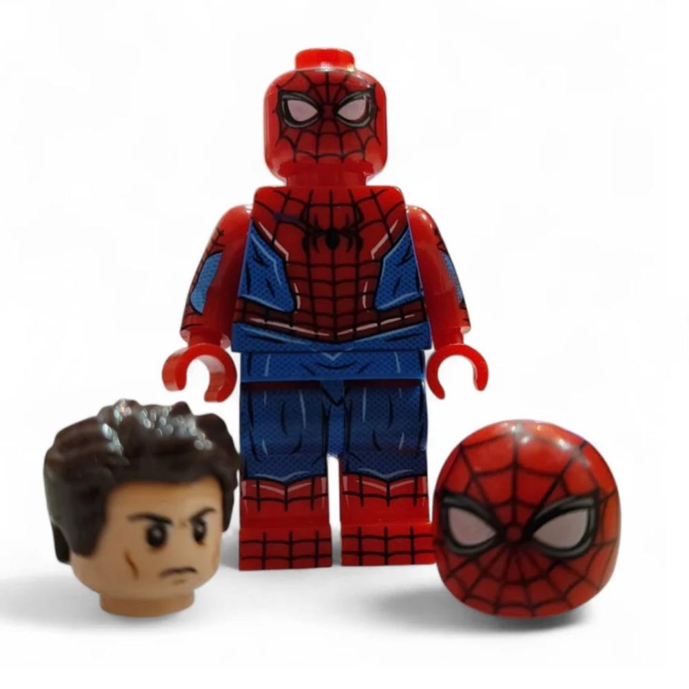 مینی فیگور لگویی اسپایدرمن ابی و قرمز همراه با ماسک و سر اضافه کد B - Image 2