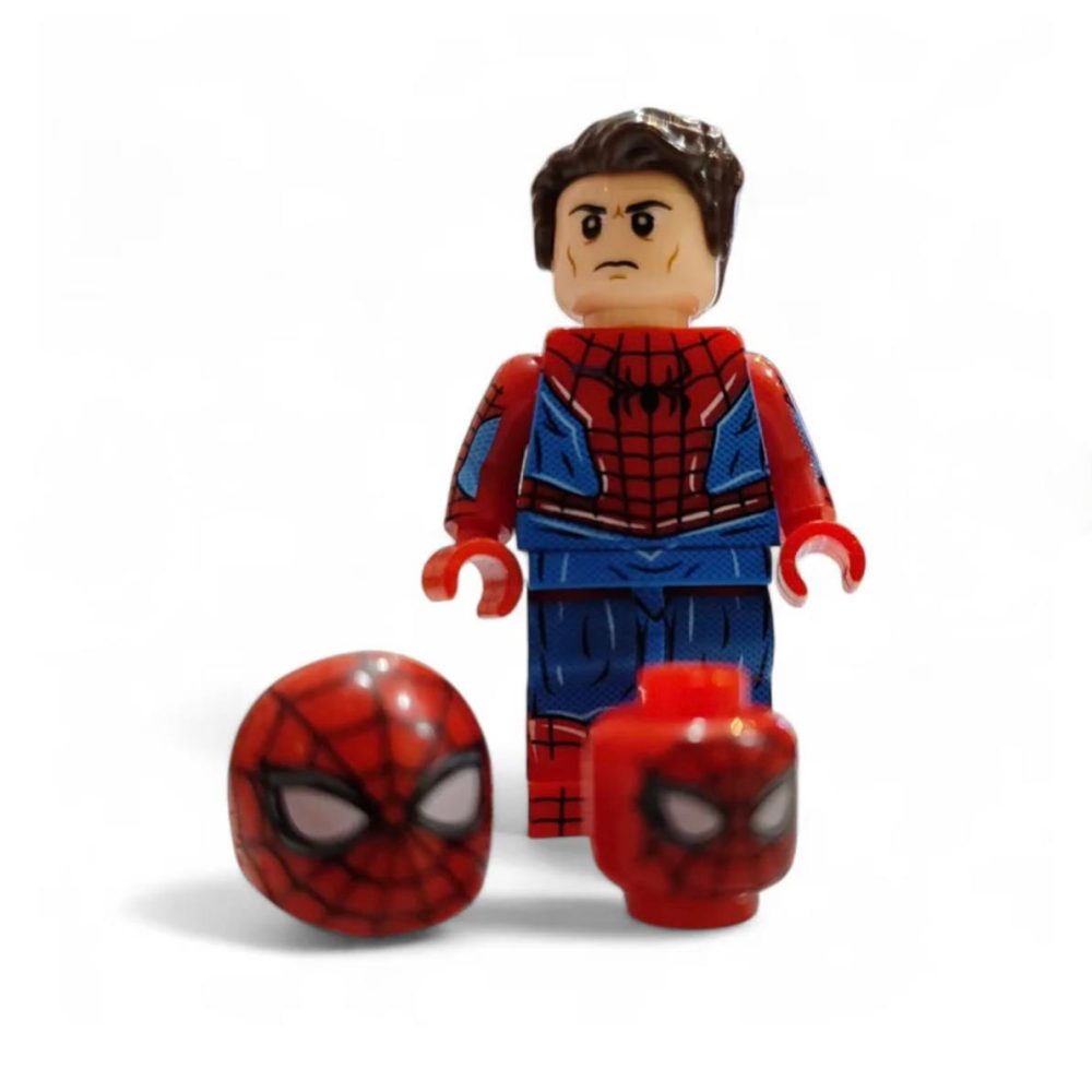مینی فیگور لگویی اسپایدرمن ابی و قرمز همراه با ماسک و سر اضافه کد B - Image 3